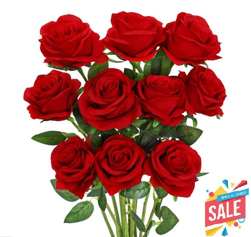 10pcs artificial silk rose - artificial,